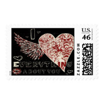 Valentines Illustrated Fleur Heart stamps