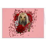 Valentines - Key to My Heart - Afghan Greeting Card