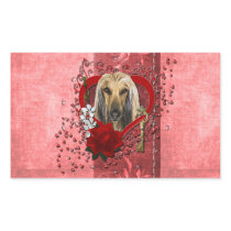 Valentines - Key to My Heart - Afghan Rectangle Stickers