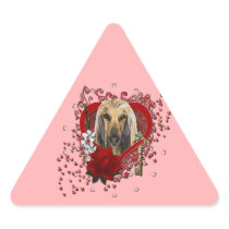 Valentines - Key to My Heart - Afghan Sticker