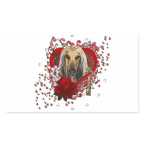 Valentines - Key to My Heart - Afghan Rectangle Stickers
