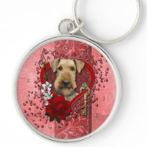Valentines - Key to My Heart - Airedale Key Chains
