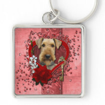 Valentines - Key to My Heart - Airedale Key Chains