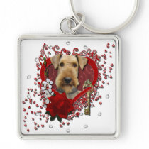 Valentines - Key to My Heart - Airedale Key Chain