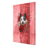 Valentines -Key to My Heart -Australian Cattle Dog Stretched Canvas Prints
