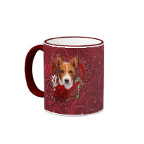 Valentines - Key to My Heart - Basenji Mugs