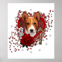 Valentines - Key to My Heart - Basenji Posters