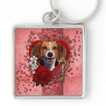 Valentines - Key to My Heart - Beagle Key Chain
