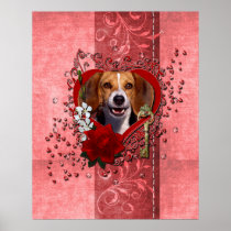 Valentines - Key to My Heart - Beagle Posters