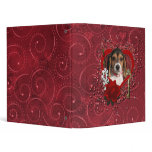 Valentines - Key to My Heart - Beagle Puppy Vinyl Binder