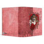 Valentines - Key to My Heart - Beagle Puppy Vinyl Binders