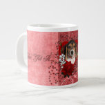 Valentines - Key to My Heart - Beagle Puppy Jumbo Mug