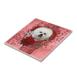 Valentines - Key to My Heart - Bichon Frise Tiles