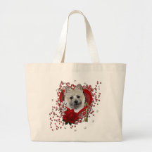 Valentines - Key to My Heart - Cairn Terrier Canvas Bag