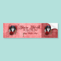 Valentines - Key to My Heart - Cavalier - Dark bumper stickers