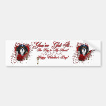 Valentines - Key to My Heart - Cavalier - Dark Bumper Stickers