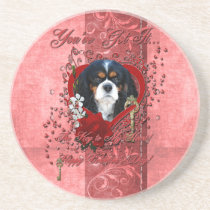 Valentines - Key to My Heart - Cavalier - Dark coasters