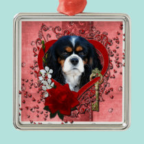 Valentines - Key to My Heart - Cavalier - Dark ornaments