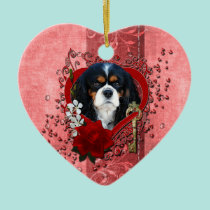 Valentines - Key to My Heart - Cavalier - Dark ornaments