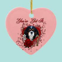 Valentines - Key to My Heart - Cavalier - Dark ornaments