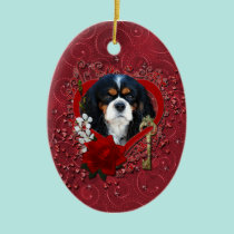 Valentines - Key to My Heart - Cavalier - Dark ornaments