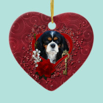 Valentines - Key to My Heart - Cavalier - Dark ornaments