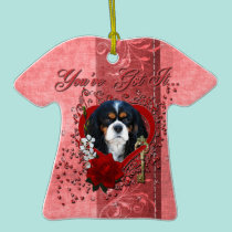 Valentines - Key to My Heart - Cavalier - Dark ornaments