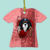Valentines - Key to My Heart - Cavalier - Dark ornaments