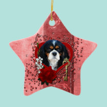 Valentines - Key to My Heart - Cavalier - Dark ornaments