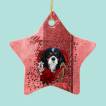 Valentines - Key to My Heart - Cavalier - Dark ornaments