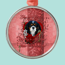 Valentines - Key to My Heart - Cavalier - Dark ornaments