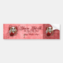 Valentines - Key to My Heart - Cavalier - Light Bumper Sticker