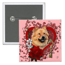 Valentines - Key to My Heart - Chow Chow - Cinny buttons