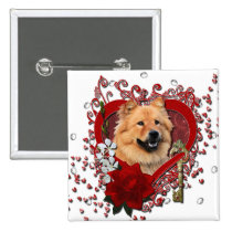 Valentines - Key to My Heart - Chow Chow - Cinny buttons