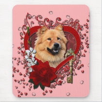 Valentines - Key to My Heart - Chow Chow - Cinny mousepads