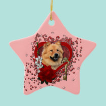 Valentines - Key to My Heart - Chow Chow - Cinny ornaments