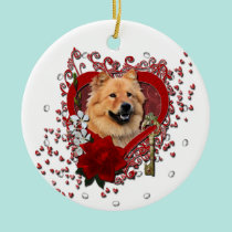 Valentines - Key to My Heart - Chow Chow - Cinny ornaments