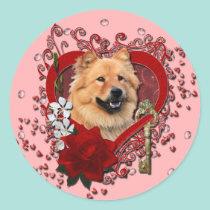 Valentines - Key to My Heart - Chow Chow - Cinny stickers