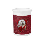 Valentines - Key to My Heart - Coton de Tulear Beverage Pitcher