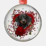 Valentines - Key to My Heart - Dachshund - Winston Christmas Ornament