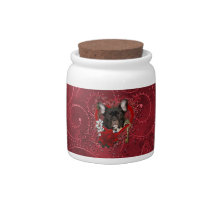 Valentines - Key to My Heart - French Bulldog Candy Jars