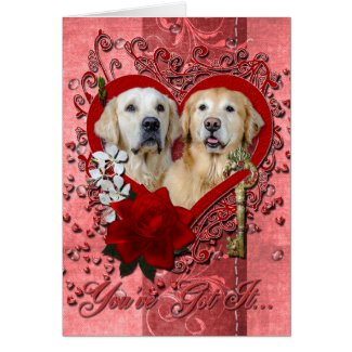 Valentines - Key to My Heart - Goldens - Corona Te Cards
