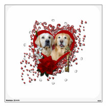 Valentines - Key to My Heart Goldens Corona Tebow Room Sticker