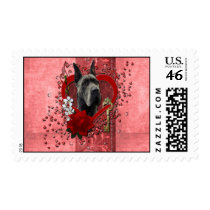 Valentines - Key to My Heart - Great Dane - Grey Stamp