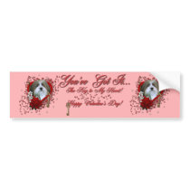 Valentines - Key to My Heart - Havenese Bumper Sticker