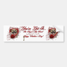 Valentines - Key to My Heart - Pitbull - Tigger Bumper Sticker