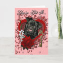 Valentines - Key to My Heart - Pug - Ruffy card
