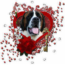 Valentines - Key to My Heart - Saint Bernard - Mae Cut Out