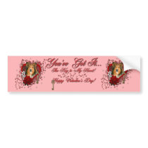 Valentines - Key to My Heart - Sheltie Bumper Sticker