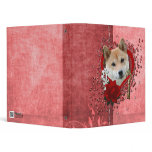 Valentines - Key to My Heart - Shiba Inu binders